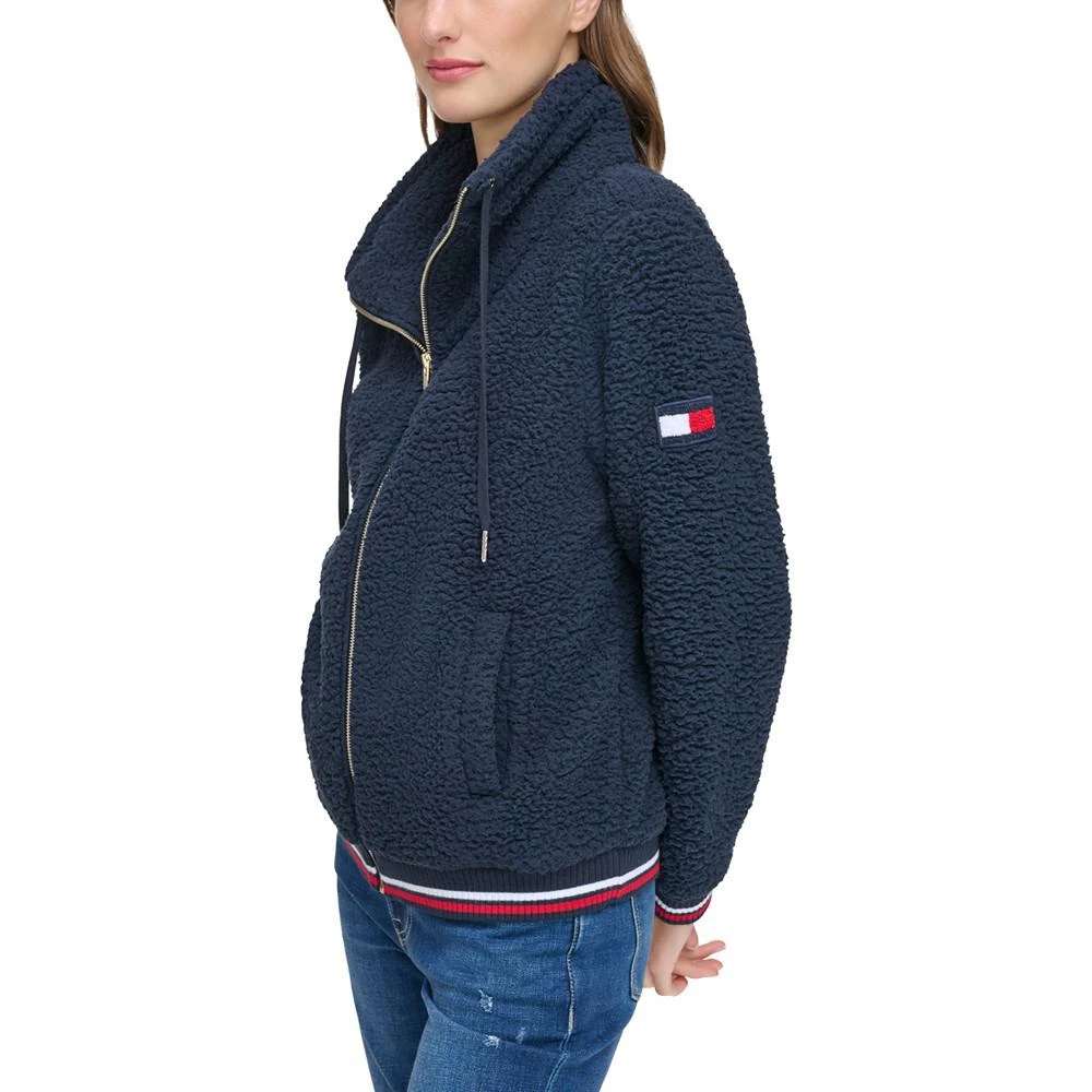 商品Tommy Hilfiger|Women's Zip-Front Fleece Bomber Jacket,价格¥808,第3张图片详细描述