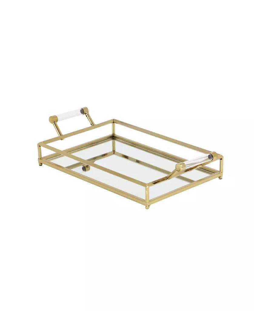 商品CosmoLiving|by Cosmopolitan Gold Metal Glam Tray, 5 " x 22 " x 12 ",价格¥914,第4张图片详细描述