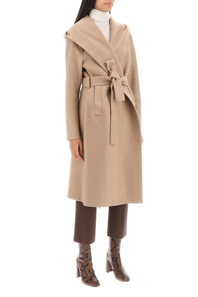 商品Harris Wharf London|Harris wharf london hooded robe coat in pressed wool,价格¥2495,第2张图片详细描述