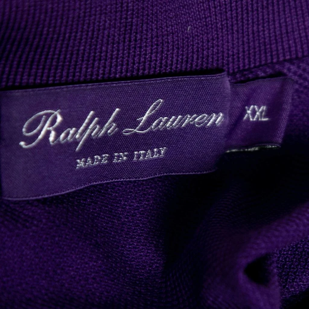 商品[二手商品] Ralph Lauren|Ralph Lauren Purple Cotton Pique Short Sleeve Polo T-Shirt XXL,价格¥808,第3张图片详细描述