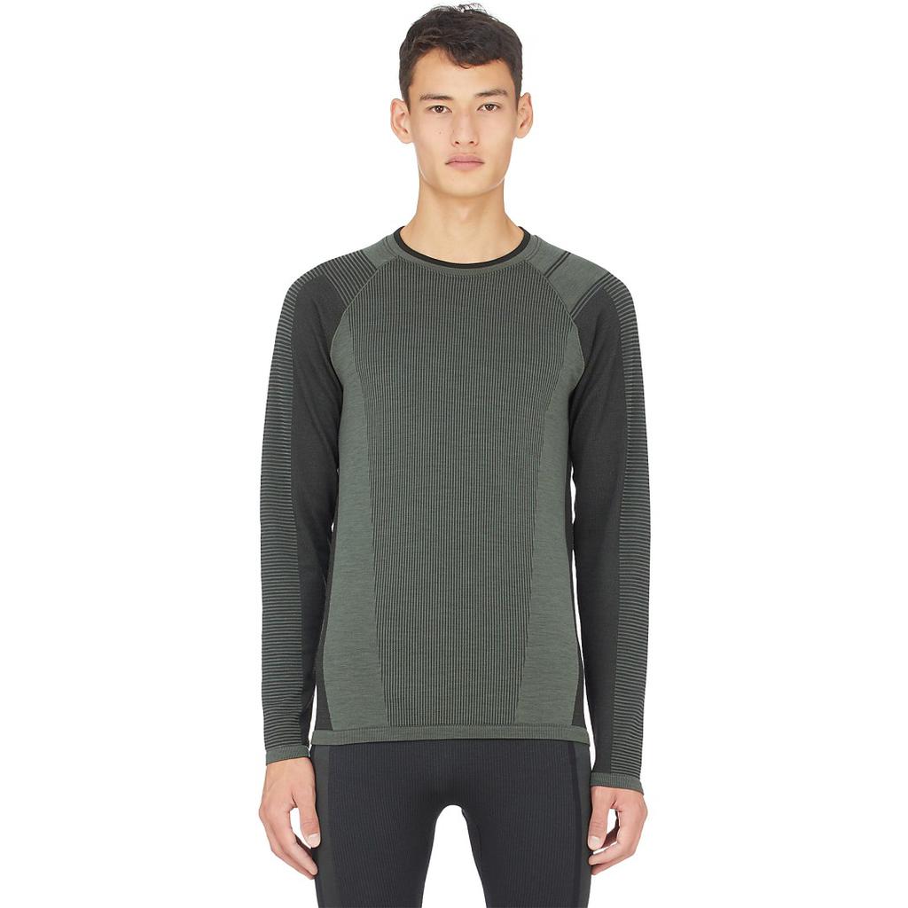 Classic Knit Base Layer Long Sleeve T-Shirt - Semi Flashy Green/Super Green商品第1张图片规格展示