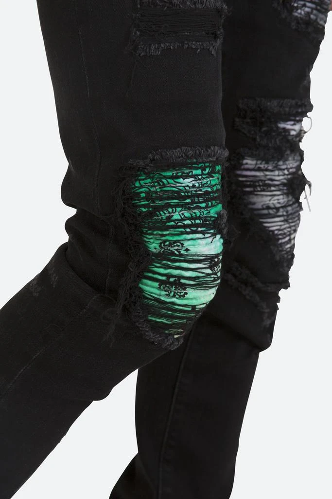 X284 Moto Skinny Denim - Black/Purple 商品