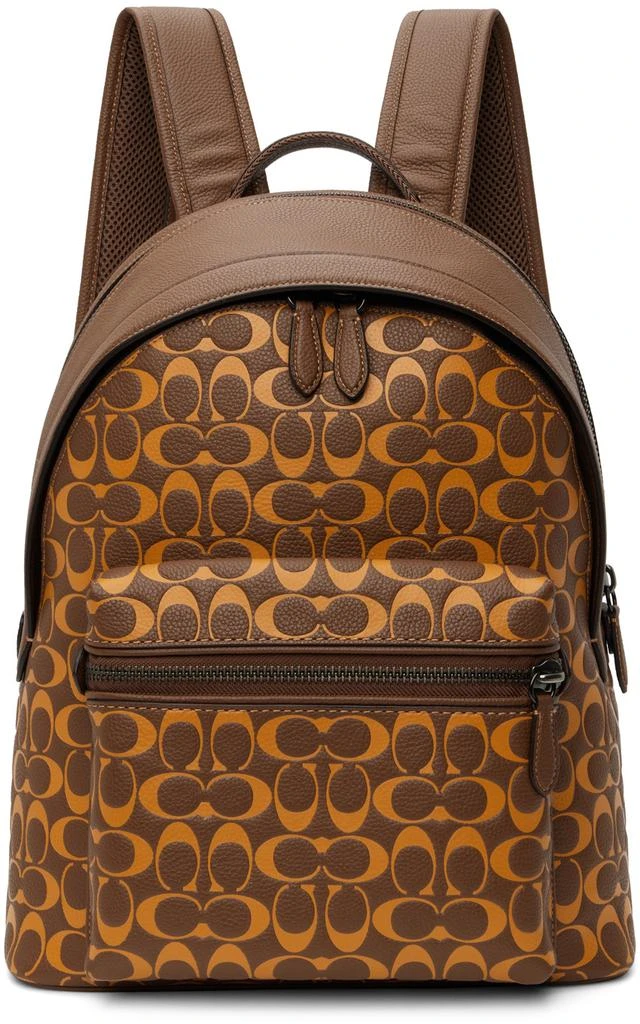 商品Coach|Brown & Orange Charter Backpack,价格¥1617,第1张图片