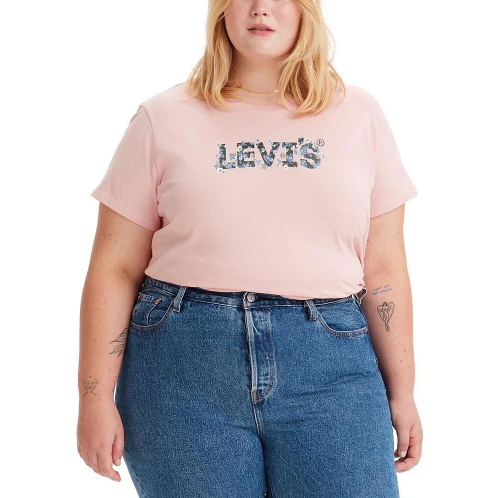 商品Levi's|Trendy Plus Size Perfect Logo Cotton Short-Sleeve T-Shirt,价格¥184,第1张图片