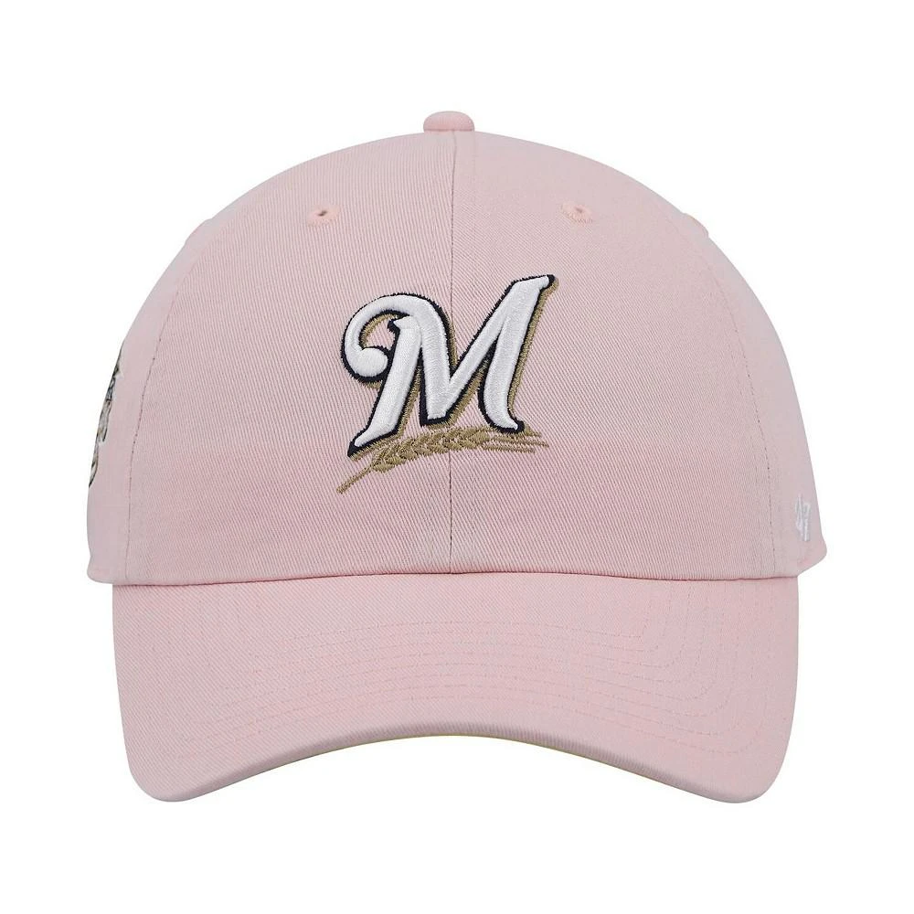 商品47 Brand|Men's '47 Pink Milwaukee Brewers 2002 Mlb All-Star Game Double Under Clean Up Adjustable Hat,价格¥208,第2张图片详细描述