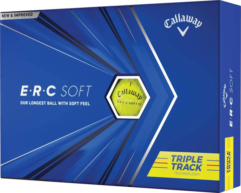 商品Callaway|Callaway 2021 ERC Soft Triple Track Yellow Golf Balls,价格¥288,第1张图片