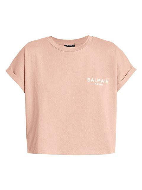 商品Balmain|Cropped Logo T-Shirt,价格¥2968,第1张图片