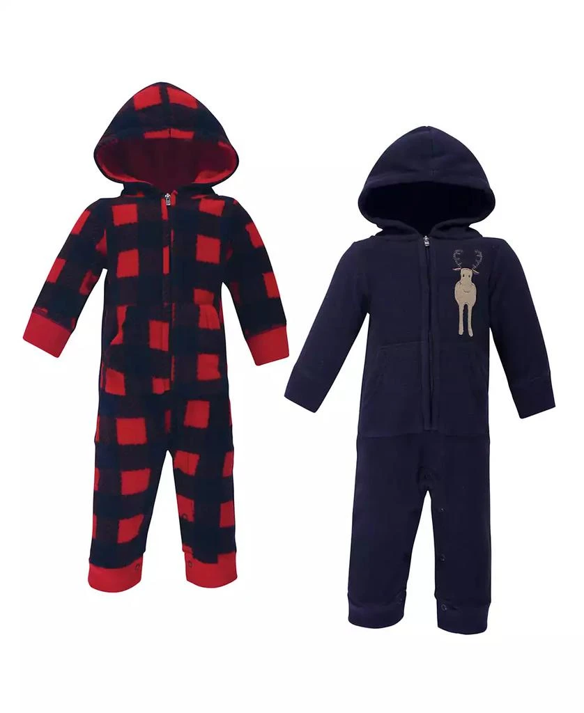 商品Hudson|Baby Girls Fleece Jumpsuits, Coveralls, and Playsuits 2pk, Scottie Dog,价格¥241,第1张图片