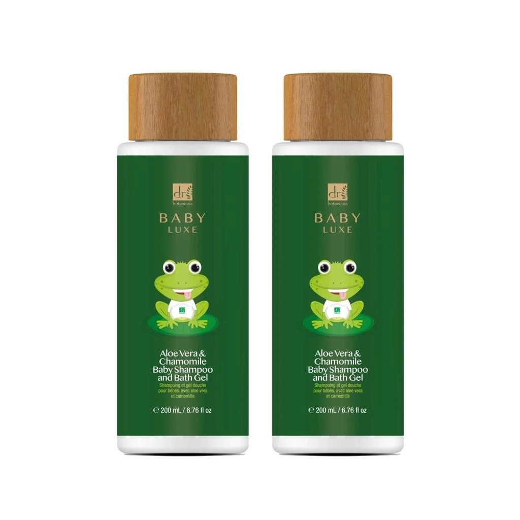 商品Dr. Botanicals|Baby Lux Aloe Vera & Chamomile Baby Shampoo & Bath Gel 200ml Twin Value Savings Pack,价格¥177,第1张图片