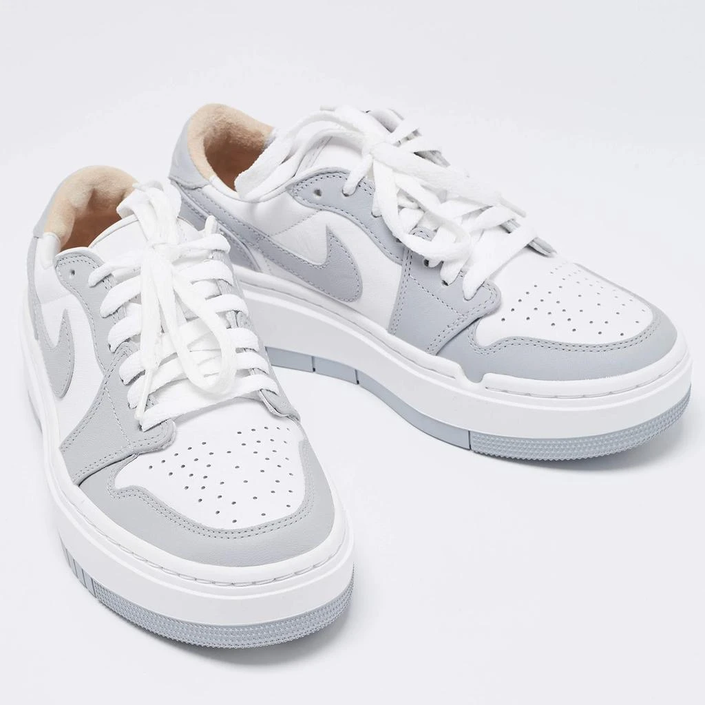 商品Jordan|Air Jordans Grey/White Leather Elevate Air Jordan 1 Low Top Sneakers Size 38,价格¥1586,第4张图片详细描述