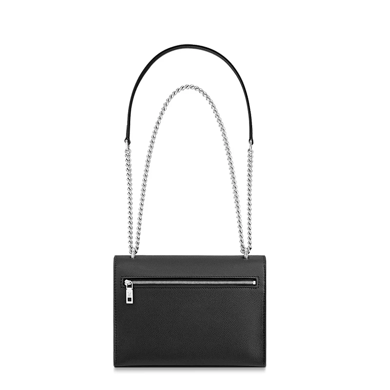 预售十天 Louis Vuitton/路易威登 22春夏新款MYLOCKME系列 女士黑色粒面小牛皮银扣银链单肩斜挎链条信封包M51418 商品