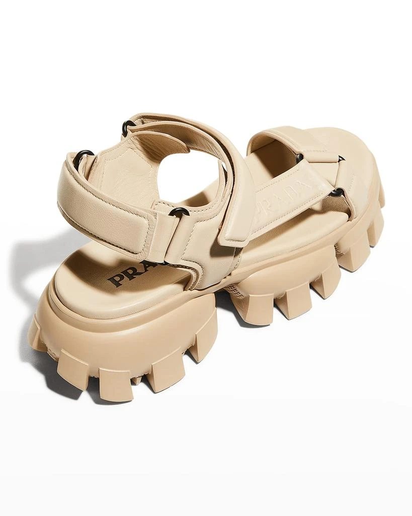 商品Prada|Lambskin Grip Thunder-Sole Sport Sandals,价格¥3758,第4张图片详细描述