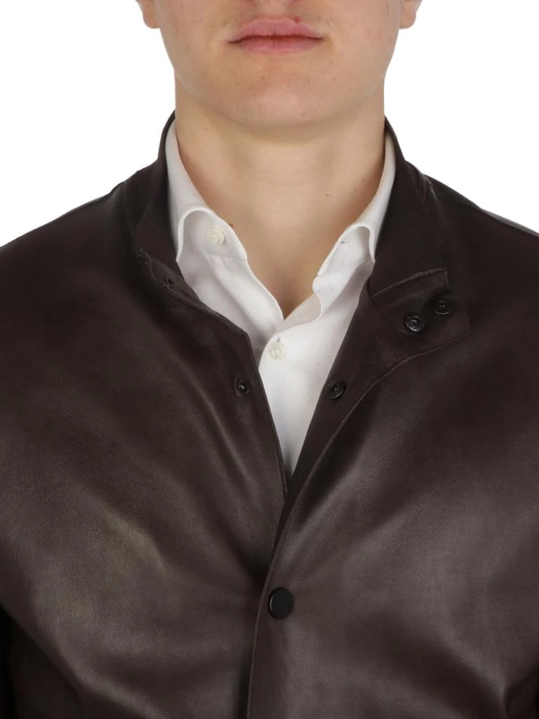 商品THE JACK LEATHERS|The Jack Leathers Men&#39;s  Brown Leather Outerwear Jacket,价格¥3824,第4张图片详细描述