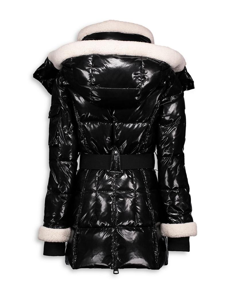Girls' Soho Faux Shearling Belted Puffer Jacket - Big Kid商品第2张图片规格展示