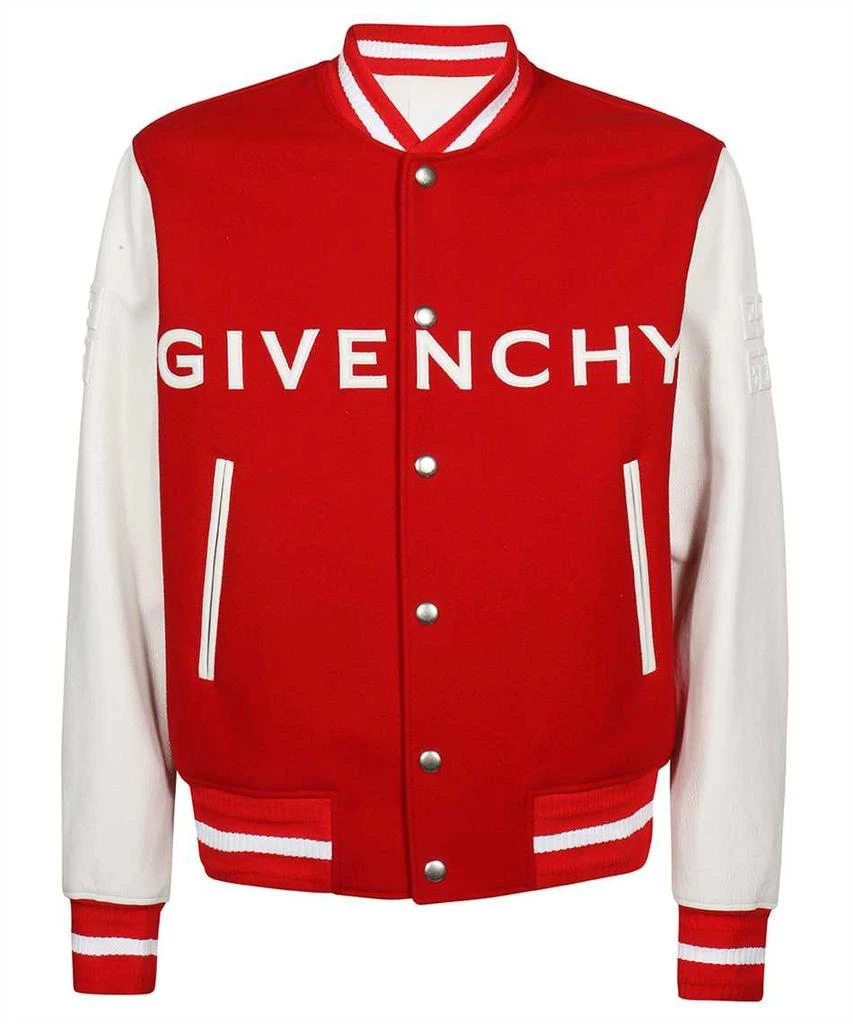 商品Givenchy|Givenchy varsity wool grained leather jacket,价格¥37004,第1张图片