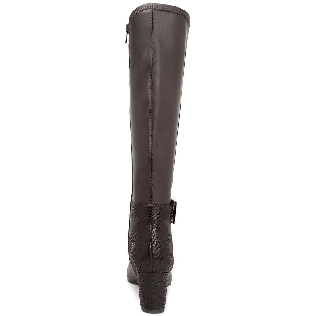 Karen Scott Womens Isabell Faux Leather Tall Knee-High Boots商品第5张图片规格展示