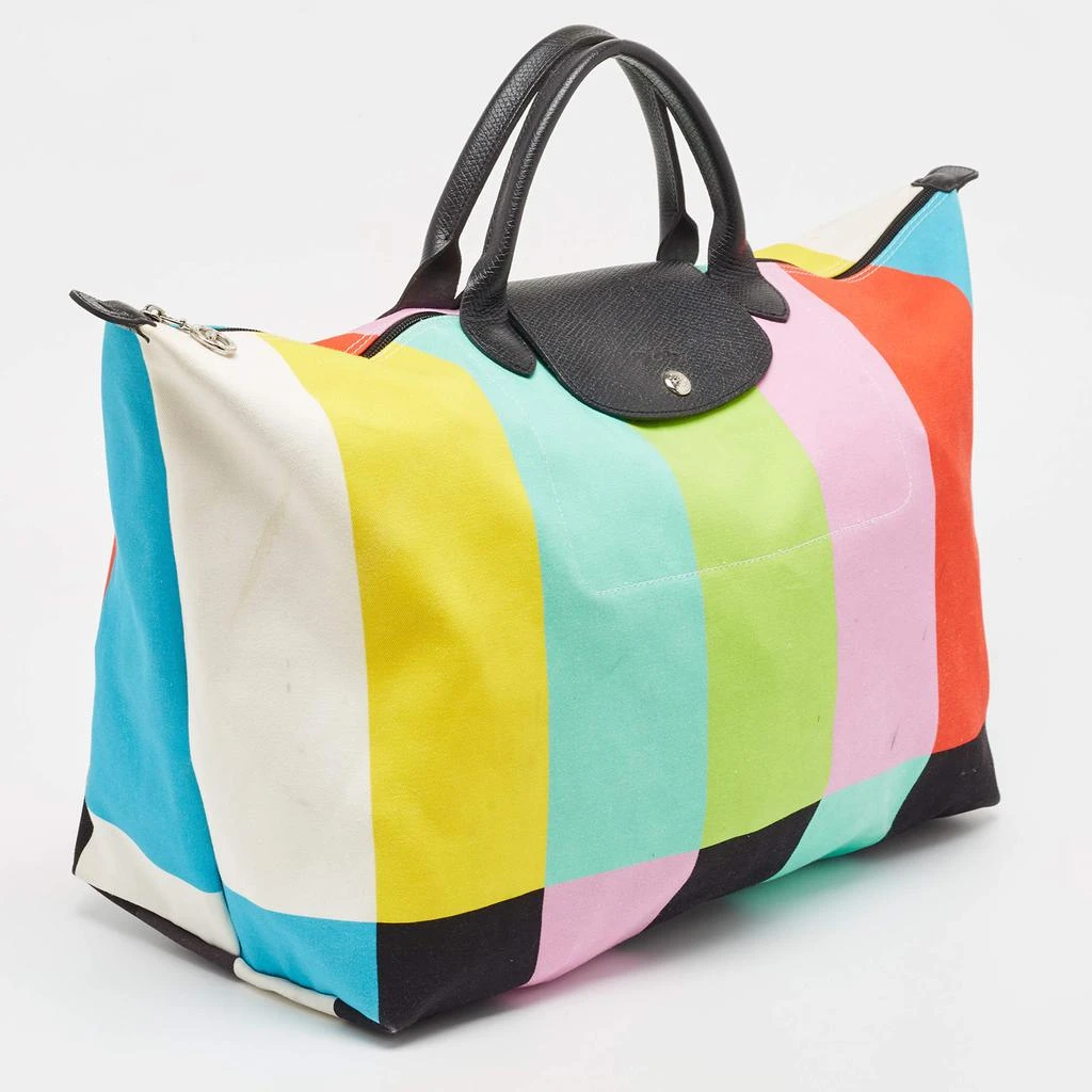 商品[二手商品] Longchamp|Longchamp x Jeremy Scott Multicolor Striped Fabric Le Pliage Travel Tote,价格¥1742,第3张图片详细描述