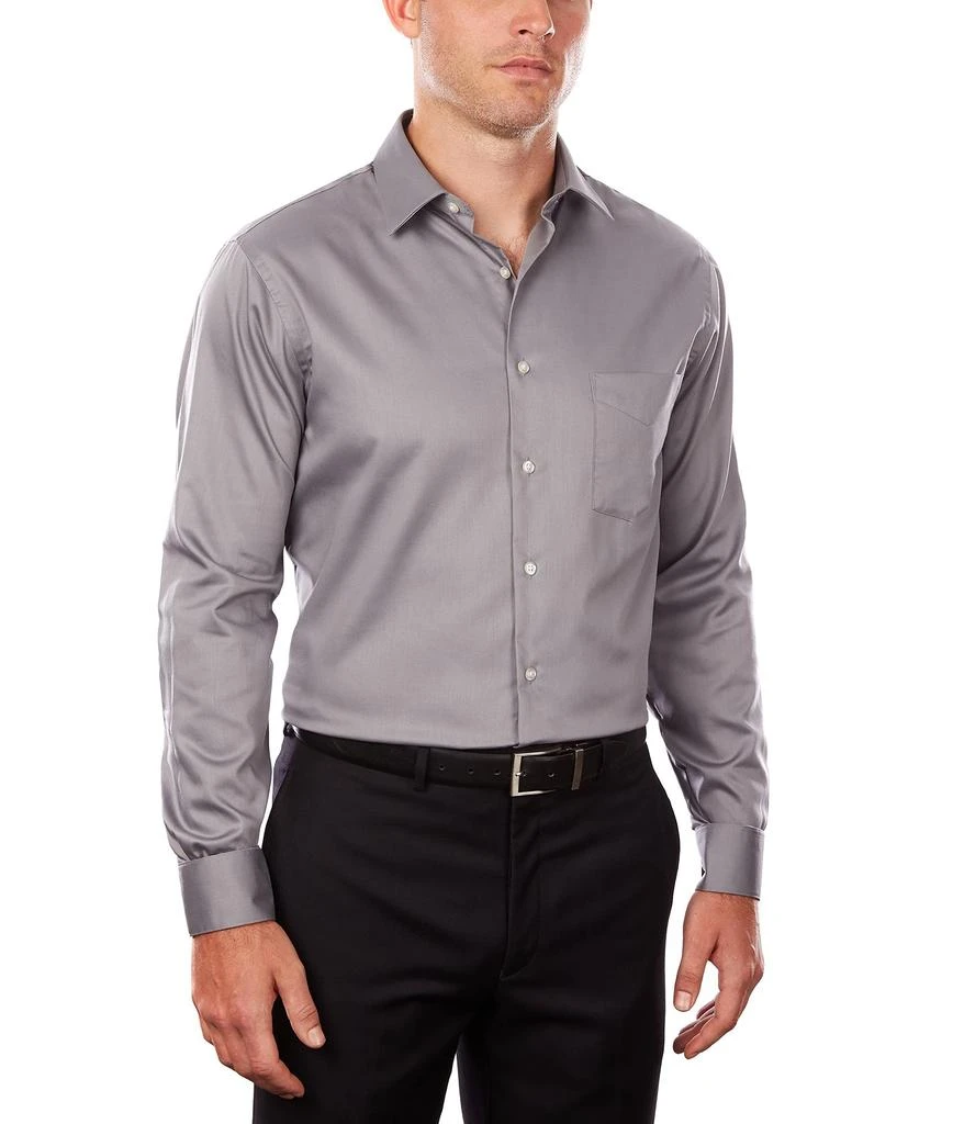 商品Van Heusen|Men's Dress Shirts Regular Fit Lux Sateen Stretch Solid,价格¥204,第2张图片详细描述