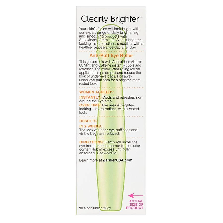 商品Garnier SkinActive|Clearly Brighter Anti-Puff Eye Roller,价格¥108,第2张图片详细描述