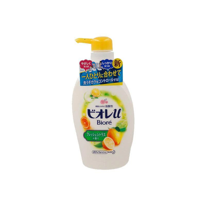 商品biore/碧柔|日本直邮Biore碧柔弱酸性沐浴露不假滑保湿留香久清爽柑橘香480ml,价格¥116,第1张图片