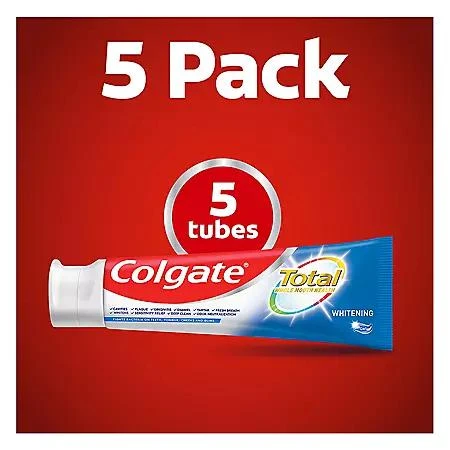 商品Colgate|Colgate Total Whitening Gel Toothpaste, 6 oz., 5 pk.,价格¥115,第5张图片详细描述