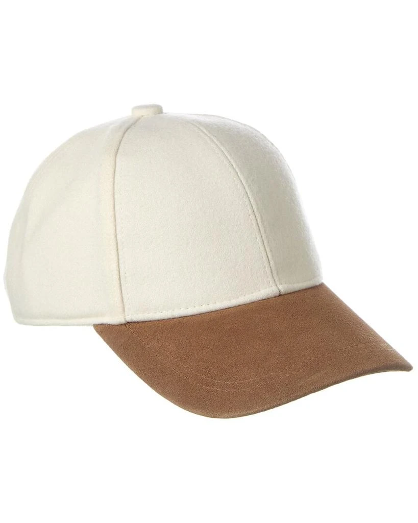 商品Bruno Magli|Leather-Trim Wool-Blend Baseball Cap,价格¥402,第1张图片