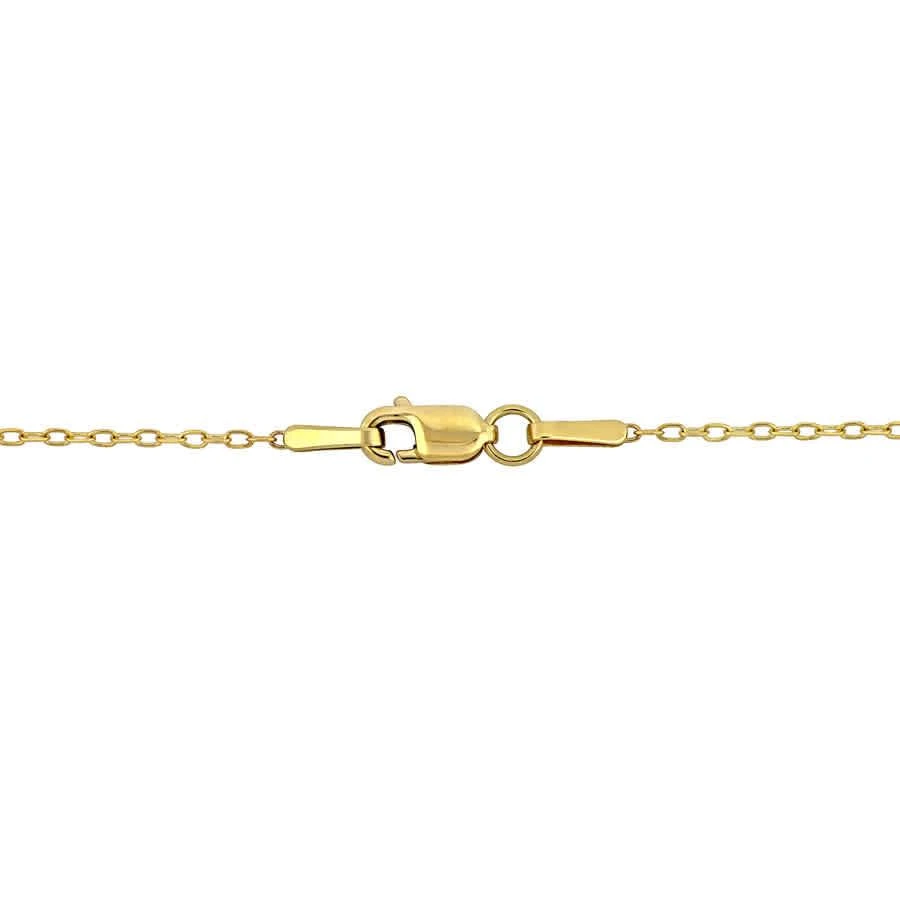 商品Amour|Dog Tag Necklace in 10k 2-Tone Yellow and White Gold - 18 in,价格¥2157,第2张图片详细描述