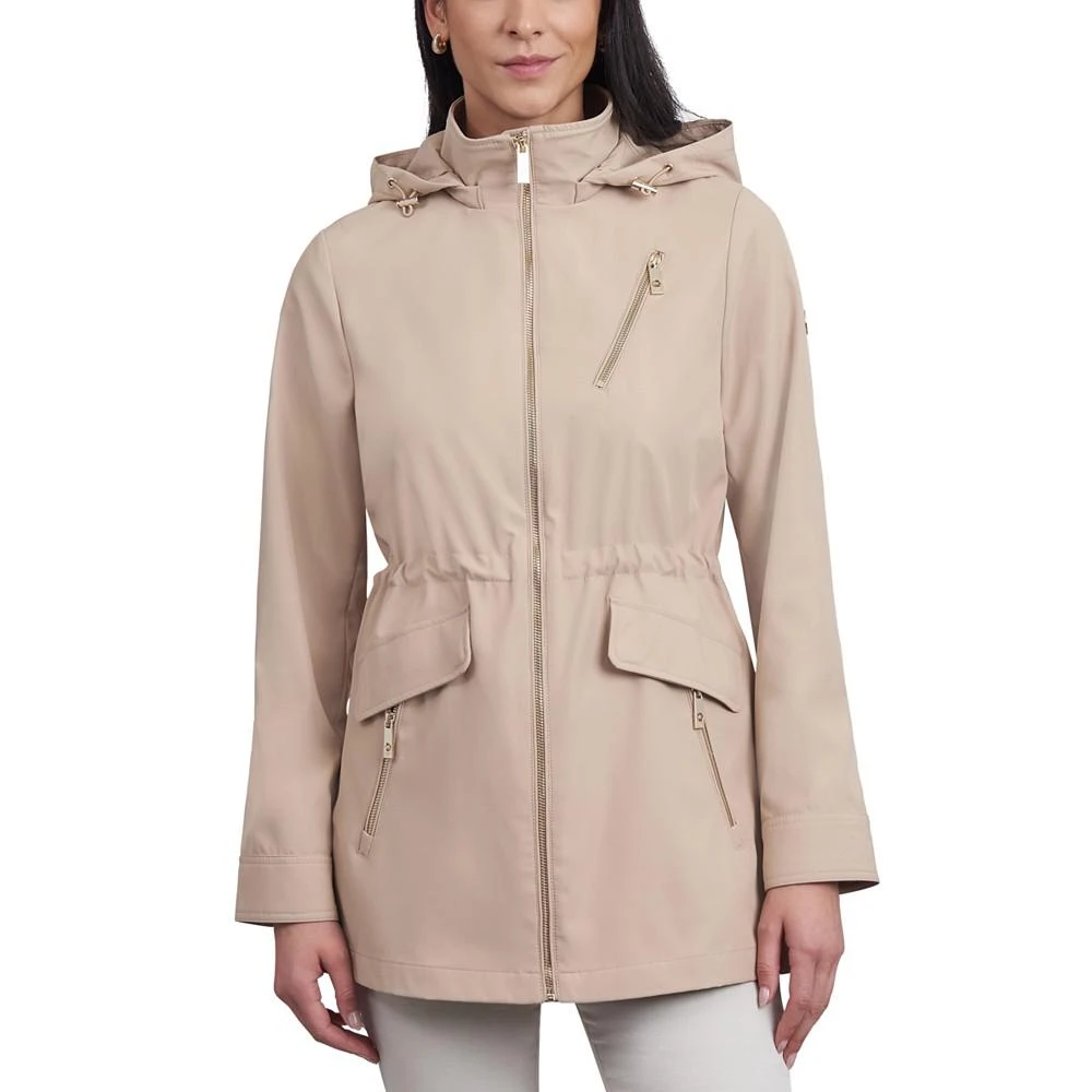 商品Michael Kors|Women's Petite Hooded Water-Resistant Anorak Coat, Created for Macy's,价格¥1339,第1张图片