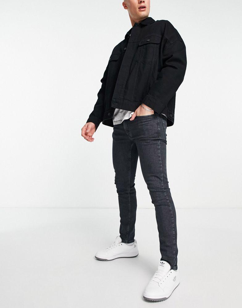 Levi's 519 extreme skinny hi-ball jeans in black商品第1张图片规格展示