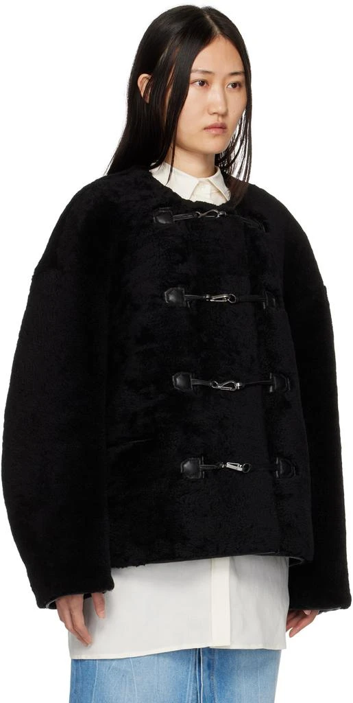 商品Totême|Black Teddy Shearling Jacket,价格¥21225,第2张图片详细描述