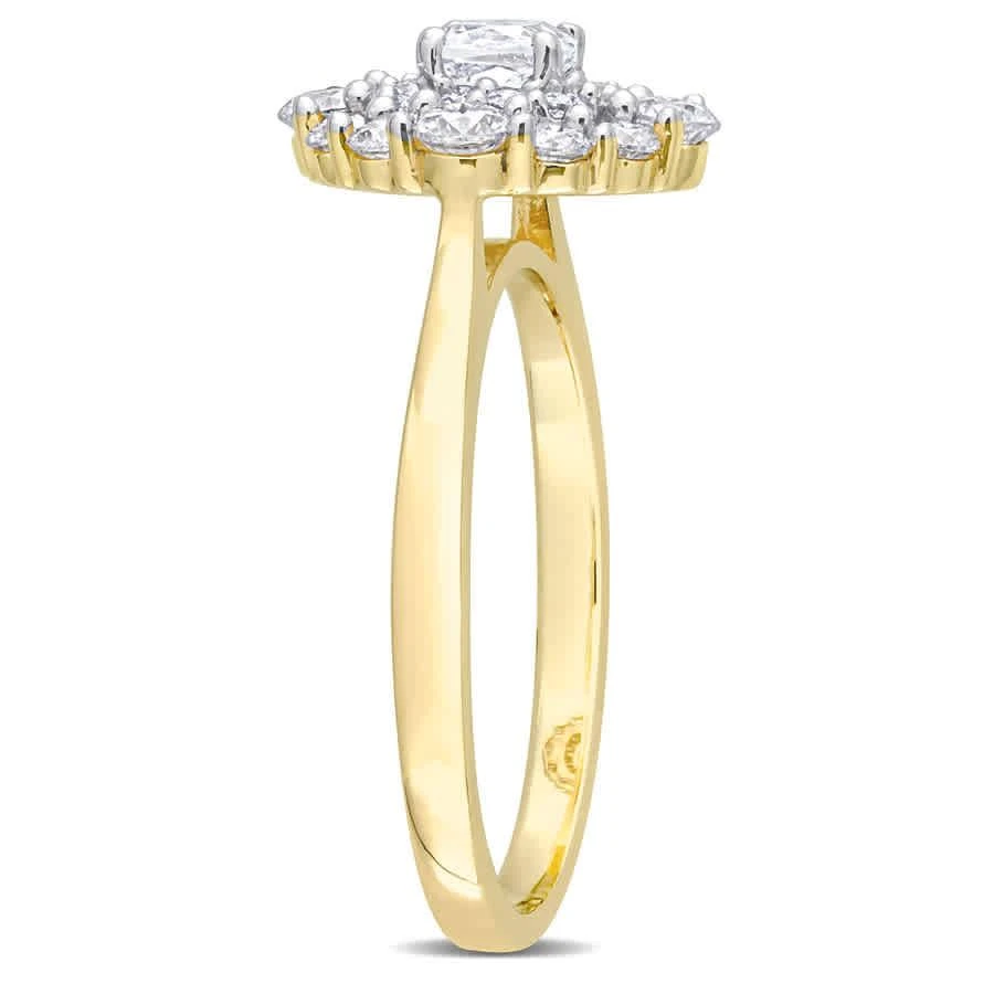 商品Amour|1 CT DEW Created Moissanite-White Fashion Ring 10k Yellow Gold,价格¥2436,第2张图片详细描述