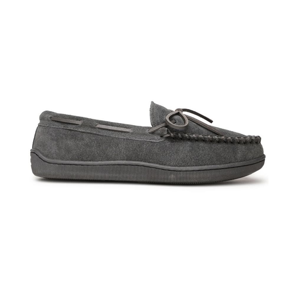 Men's Pile Lined Hardsole Moccasin Slippers商品第2张图片规格展示