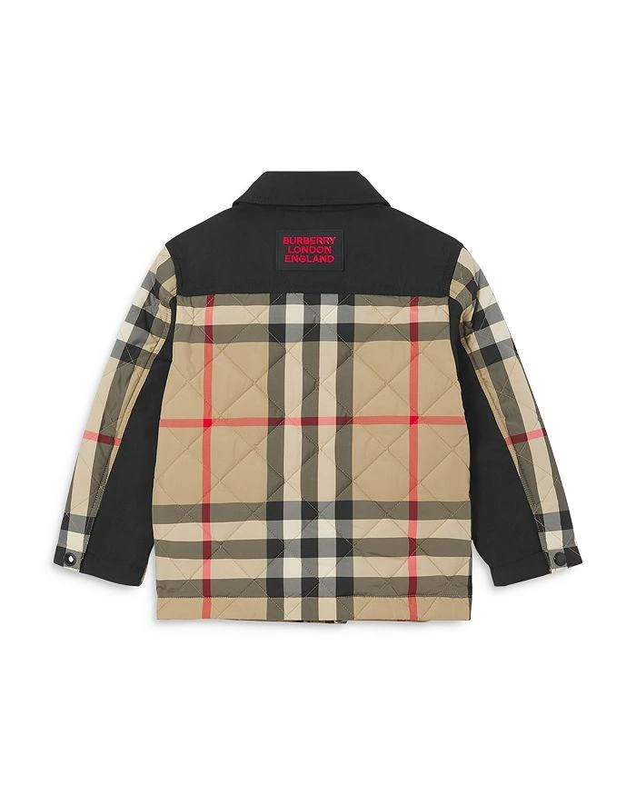 商品Burberry|Unisex Renfred Quilted Vintage Check Jacket - Little Kid, Big Kid,价格¥4664,第2张图片详细描述