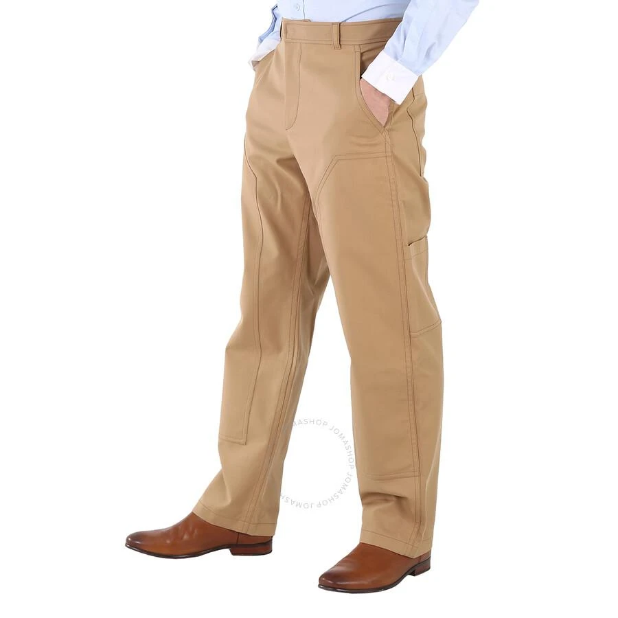 商品Burberry|Men's Cotton Twill Tailored Trousers In Warm Walnut,价格¥759,第3张图片详细描述