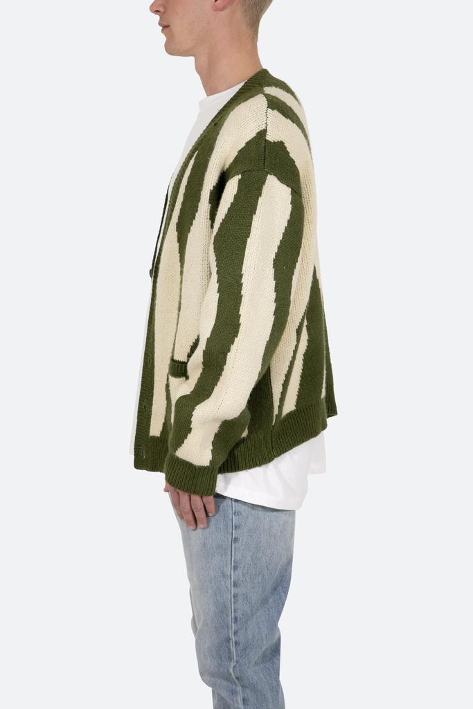 Zebra Cardigan - Green/White商品第6张图片规格展示
