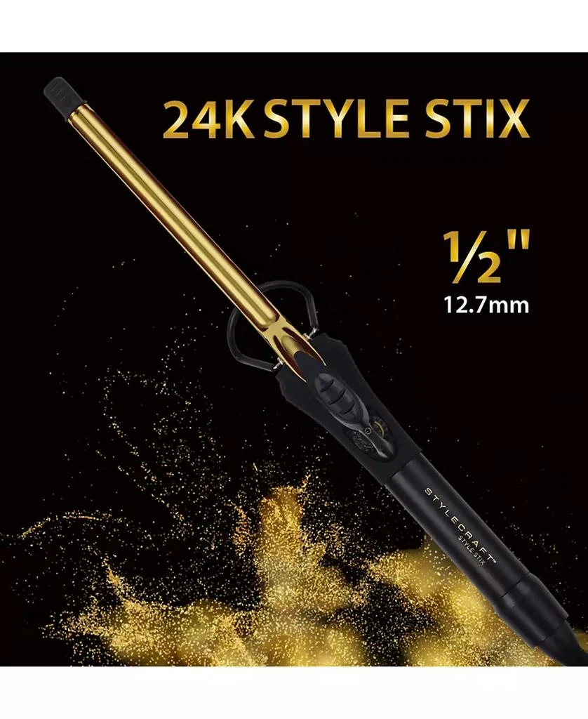24K Style Stix Long-Barrel Spring Hair Curling Iron 1/2" 商品
