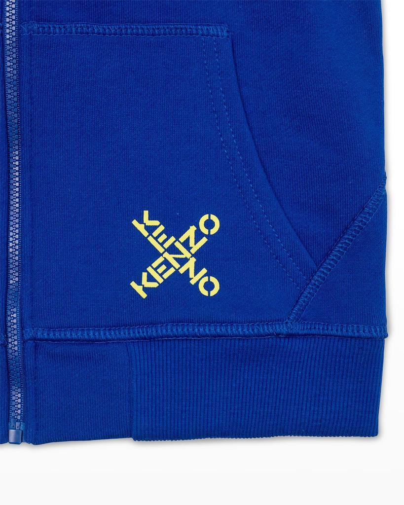 商品Kenzo|Boy's Cross Logo Zip Up Hoodie, Sizes 4-5,价格¥704,第5张图片详细描述