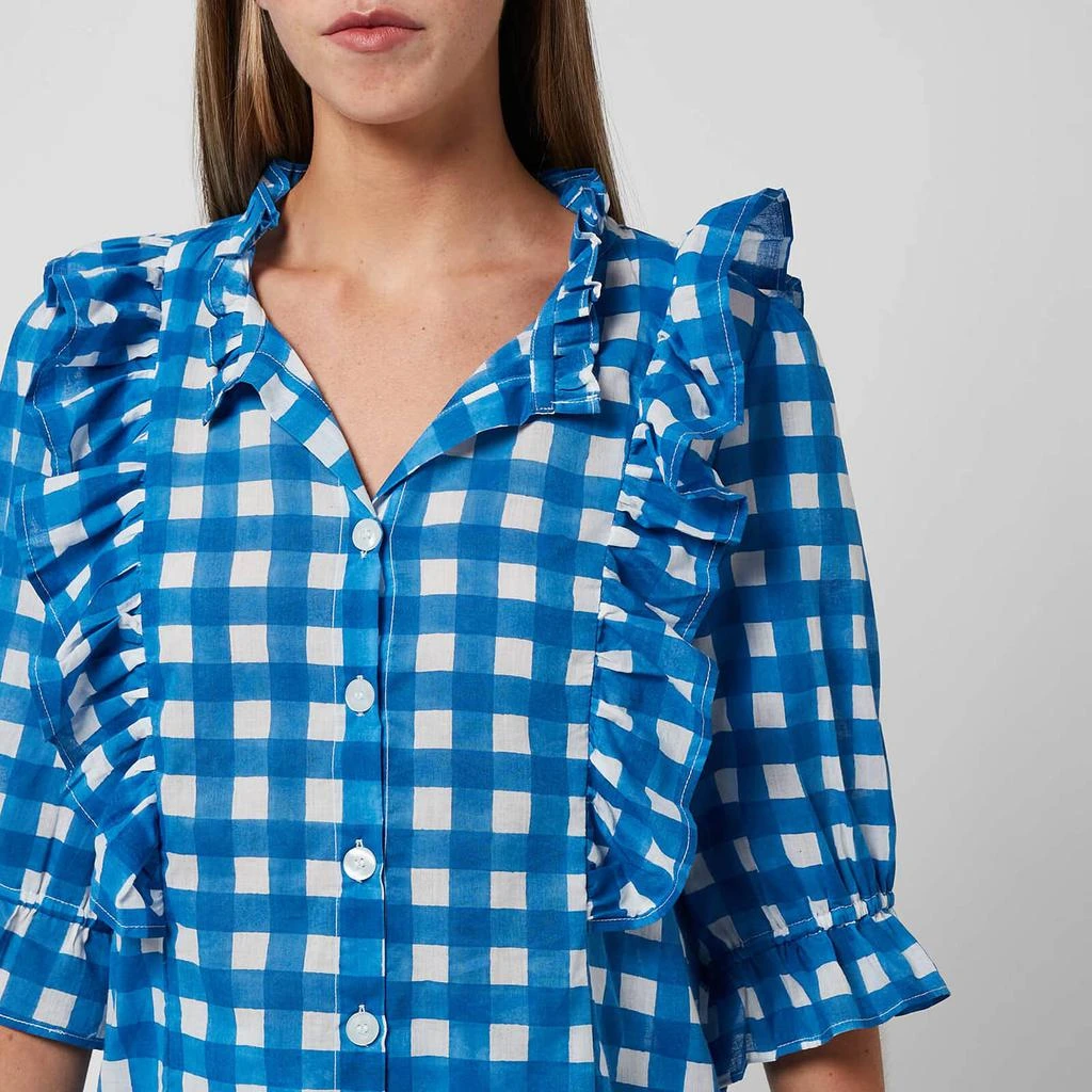 商品The Hut|SZ Blockprints Women's Hartley Top - Blue Gingham,价格¥160,第4张图片详细描述