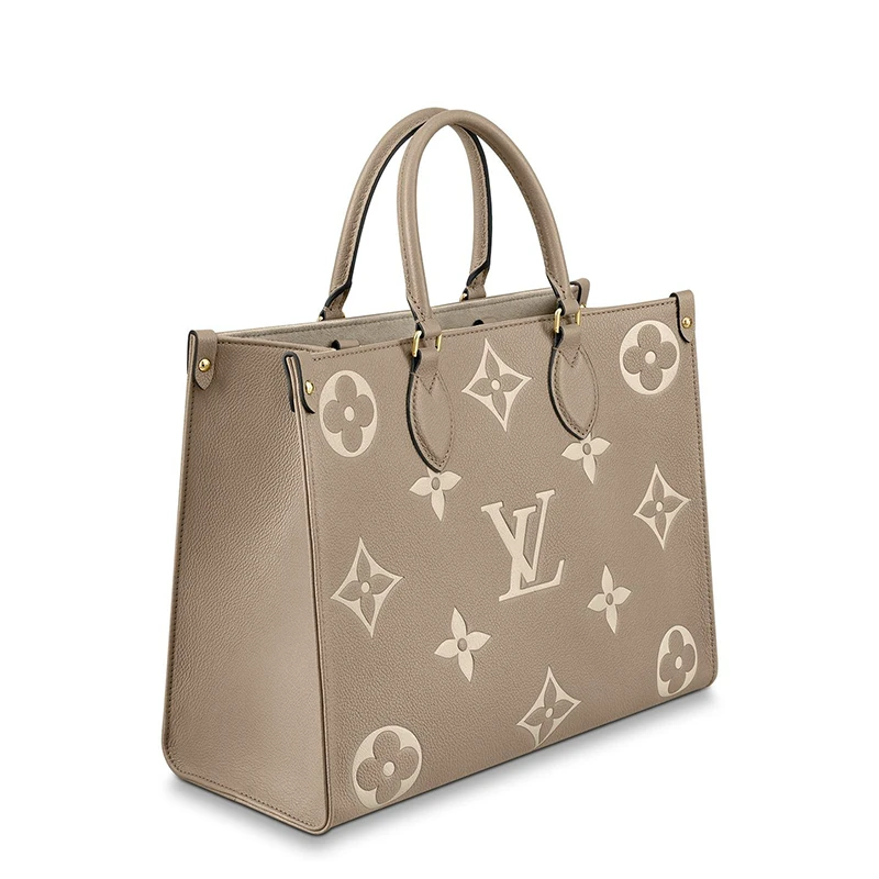 预售十天 Louis Vuitton/路易威登 经典款ONTHEGO系列 女士中号大象灰/奶白色双色老花压纹粒面皮革单肩手提托特包M45494 商品