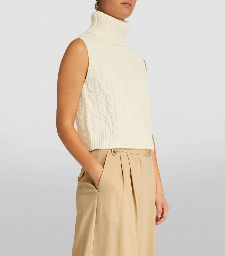 商品Vince|Cable-Knit Rollneck Sweater Vest,价格¥2607,第3张图片详细描述