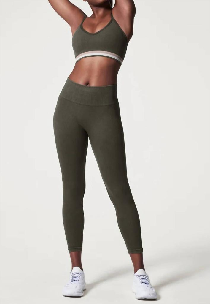 Soft Stretch Seamless Leggings In Dark Palm商品第2张图片规格展示