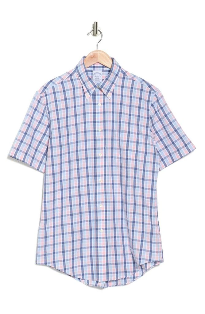 商品Brooks Brothers|Seersucker Novelty Regent Fit Short Sleeve Shirt,价格¥253,第3张图片详细描述
