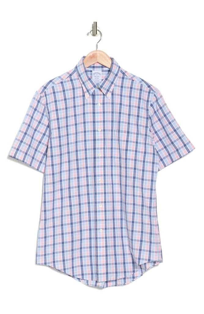 商品Brooks Brothers|Seersucker Novelty Regent Fit Short Sleeve Shirt,价格¥254,第3张图片详细描述