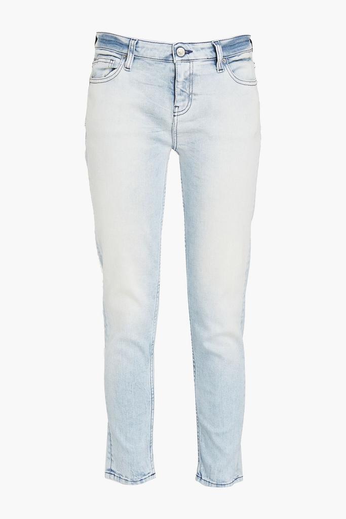 Bleached mid-rise skinny jeans商品第1张图片规格展示