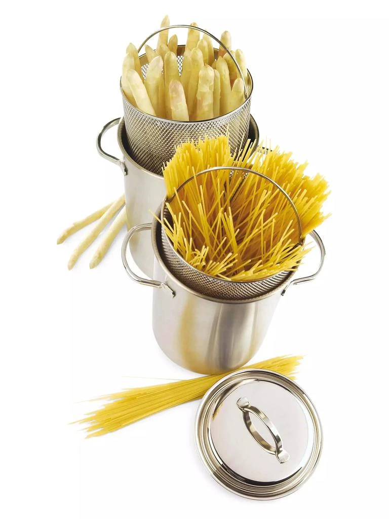 商品Demeyere|Resto 4.8-Quart Stainless Steel Asparagus/Pasta Cooker Set,价格¥750,第2张图片详细描述