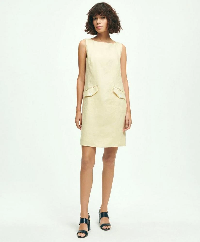 商品Brooks Brothers|Linen Boatneck Shift Dress,价格¥750,第1张图片