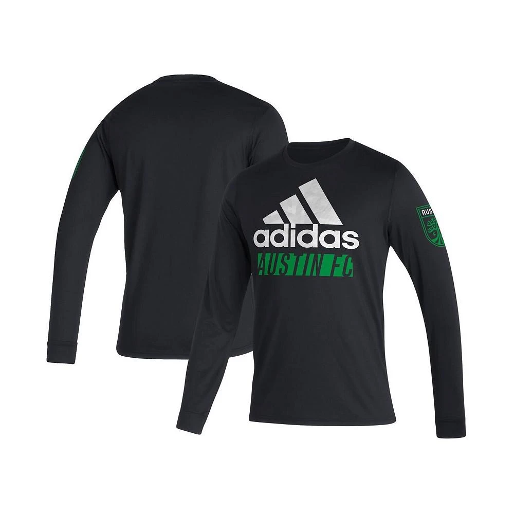 商品Adidas|Men's Black Austin FC Vintage-Inspired AEROREADY Long Sleeve T-shirt,价格¥293,第1张图片