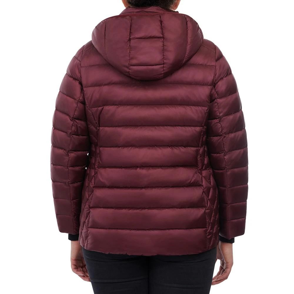 商品Michael Kors|Plus Size Hooded Stretch Packable Down Puffer Coat, Created for Macy's,价格¥1040,第2张图片详细描述