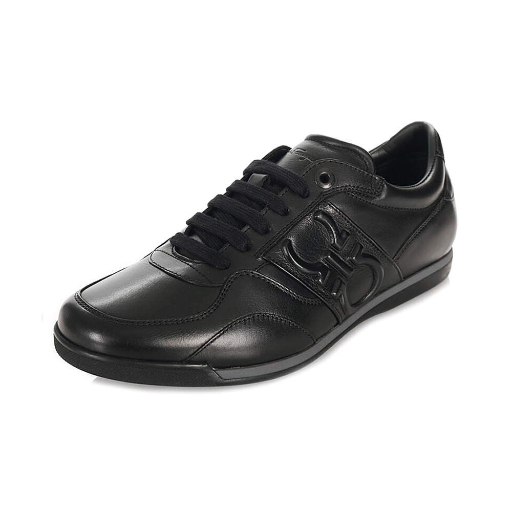 SALVATORE FERRAGAMO 男黑色男士系带鞋 0588185商品第1张图片规格展示