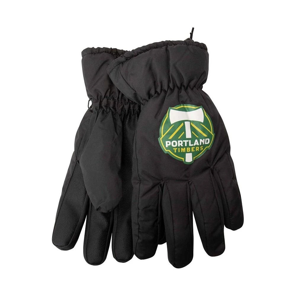 商品FOCO|Men's Black Portland Timbers Big Logo Insulated Gloves,价格¥186,第1张图片